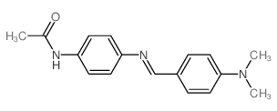 N-[4-[(4-dimethylaminophenyl)methylideneamino]phenyl]acetamide structure