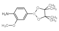 2-甲氧基-4-(4,4,5,5-四甲基-1,3,2-三氧杂硼戊环-2-基)苯胺结构式