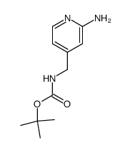 (2-氨基吡啶-4-基甲基)-氨基甲酸叔丁酯结构式