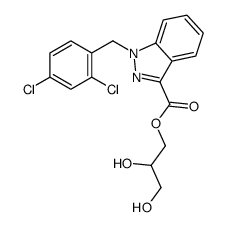 2,3-dihydroxypropyl 1-[(2,4-dichlorophenyl)methyl]indazole-3-carboxylate Structure