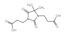 4,4-二甲基-2,5-二氧代咪唑烷-1,3-二丙酸结构式