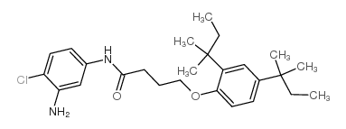 N-(4-氯-3-氨基苯基)-4-(2,4-二特戊基苯氧基)丁酰胺结构式