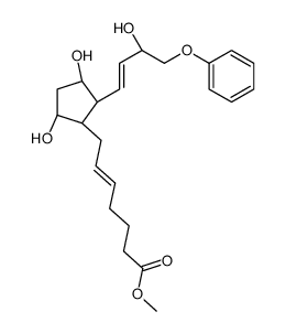 (Z)-7-[(1R)-3α,5α-Dihydroxy-2β-[(E,R)-4-phenoxy-3-hydroxy-1-butenyl]cyclopentan-1α-yl]-5-heptenoic acid methyl ester Structure