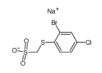 [ (2-Bromo-4-chlorophenyl)thio]methanesulfonic acid, sodium salt Structure