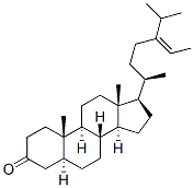 Stigmast-24(28)-en-3-one, (5alpha)- Structure