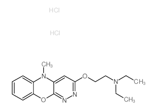 N,N-Diethyl-2-[(5-methyl-5H-pyridazino[3,4-b][1,4] benzoxazin-3-yl)oxy]ethanamine dihydrochloride Structure