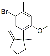 1-Bromo-4-methoxy-2-methyl-5-(1-methyl-2-methylenecyclopentyl)benzene结构式