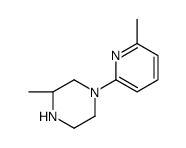Piperazine, 3-methyl-1-(6-methyl-2-pyridinyl)-, (3R)- (9CI)结构式