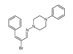 (Z,Z)-2-bromo-3-phenyl-N-(4-phenylpiperazin-1-yl)prop-2-en-1-imine Structure