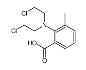 2-[bis(2-chloroethyl)amino]-3-methylbenzoic acid结构式