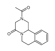2-acetyl-3,6,7,11b-tetrahydro-1H-pyrazino[2,1-a]isoquinolin-4-one结构式