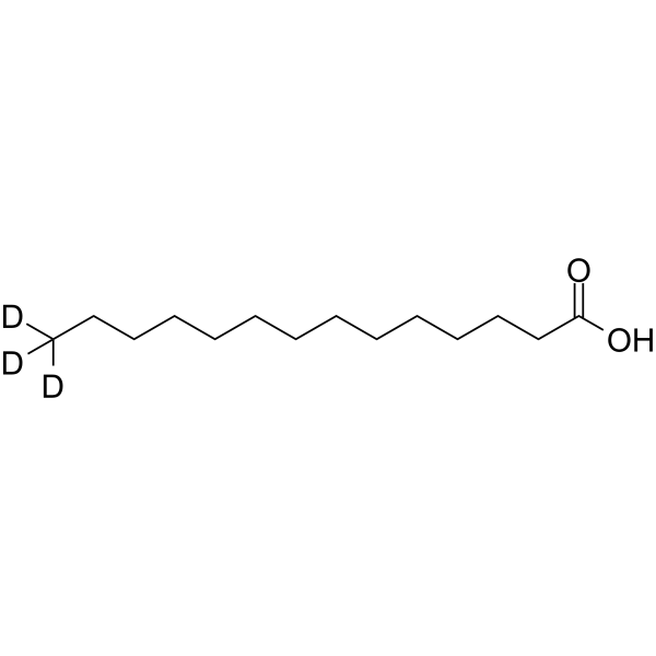 氘代14,14,14-D3十四烷酸结构式
