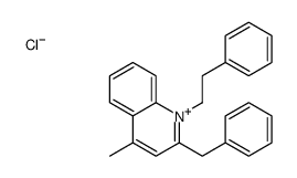 2-benzyl-4-methyl-1-(2-phenylethyl)quinolin-1-ium,chloride结构式