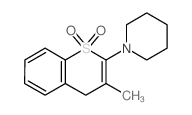 3-methyl-2-(1-piperidyl)-4H-thiochromene 1,1-dioxide结构式