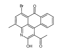 1-ACETYL-4-METHYL-6-BROMOANTHRAPYRIDONE Structure