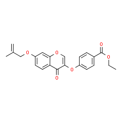 ethyl4-({7-[(2-methyl-2-propenyl)oxy]-4-oxo-4H-chromen-3-yl}oxy)benzoate structure