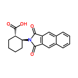 (1S,2S)-2-(萘-2,3-二甲酰亚胺基)环己甲酸结构式