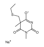 1,5-Dimethyl-5-(ethylthiomethyl)-2-sodiooxy-4,6(1H,5H)-pyrimidinedione Structure