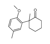 2-(2-methoxy-5-methylphenyl)-2-methylcyclohexan-1-one Structure
