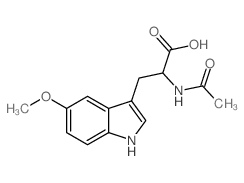 2-acetamido-3-(5-methoxy-1H-indol-3-yl)propanoic acid结构式
