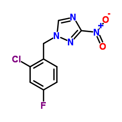 1-(2-CHLORO-4-FLUORO-BENZYL)-3-NITRO-1 H-[1,2,4]TRIAZOLE结构式