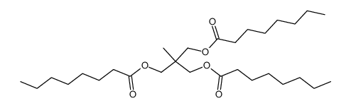 2-Methyl-2-[(octanoyloxy)methyl]-1,3-propanediol dioctanoate结构式