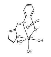 [Ni(II)(O-(N-α-pyrrolideneimino)benzene sulphonic acid)(H2O)3] Structure