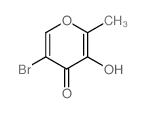 5-bromo-3-hydroxy-2-methyl-pyran-4-one Structure