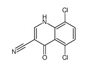 5,8-Dichloro-4-oxo-1,4-dihydro-3-quinolinecarbonitrile Structure