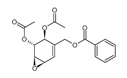 D,L-(1,2,4/3)-3,4--di-O-acetyl-1,2-anhydro-5-benzoyloxymethyl-5-cyclohexene-1,2,3,4,-tetrol Structure