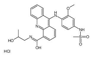 N-(2-hydroxypropyl)-9-[4-(methanesulfonamido)-2-methoxyanilino]acridine-4-carboxamide,hydrochloride Structure