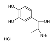 4-[(1S,2R)-2-amino-1-hydroxypropyl]benzene-1,2-diol,hydrochloride Structure