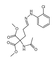 dimethyl 2-acetamido-2-(3-(2-(2-chlorophenyl)hydrazono)propyl)malonate Structure
