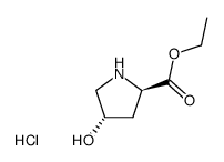 trans-4-hydroxy-D-proline ethyl ester hydrochloride Structure