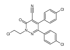 2-(2-chloroethyl)-5,6-bis(4-chlorophenyl)-3-oxopyridazine-4-carbonitrile Structure