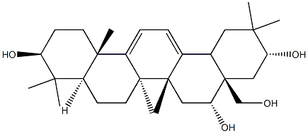 Oleana-11,13(18)-diene-3β,16α,21α,28-tetrol Structure