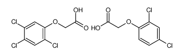 2-(2,4-dichlorophenoxy)acetic acid,2-(2,4,5-trichlorophenoxy)acetic acid Structure