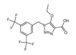 1-(3,5-bis-trifluoromethyl-benzyl)-5-ethoxy-1H-[1,2,3]triazole-4-carboxylic acid Structure