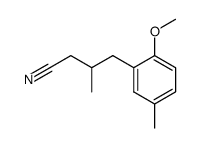 3-methyl-4-(2-methoxy-5-methylphenyl)butanenitrile Structure