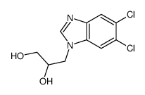 3-(5,6-dichlorobenzimidazol-1-yl)propane-1,2-diol结构式
