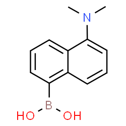 (5-(二甲胺基)萘-1-基)硼酸结构式