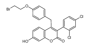 4-(4-(2-bromoethoxy)-benzyl)-3-(2,4-dichlorophenyl)-7-hydroxy-chromen-2-one结构式
