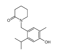 1-[(4-Hydroxy-6-isopropyl-3-methyl-phenyl)-methyl]-piperidon-(2)结构式