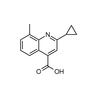 2-环丙基-8-甲基喹啉-4-羧酸结构式
