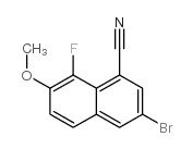 3-溴-8-氟-7-甲氧基-1-萘腈结构式