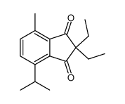 2,2-diethyl-4-isopropyl-7-methyl-indan-1,3-dione Structure