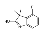 4-fluoro-3,3-dimethyl-1H-indol-2-one结构式