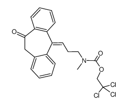 2,2,2-trichloroethyl methyl(3-(10-oxo-10,11-dihydro-5H-dibenzo[a,d][7]annulen-5-ylidene)propyl)carbamate结构式