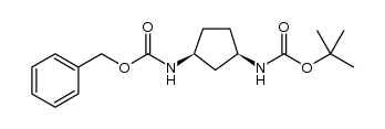 顺式-1-(BOC-氨基)-3-(CBZ-氨基)环戊烷结构式