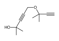 2-methyl-5-(2-methylbut-3-yn-2-yloxy)pent-3-yn-2-ol结构式